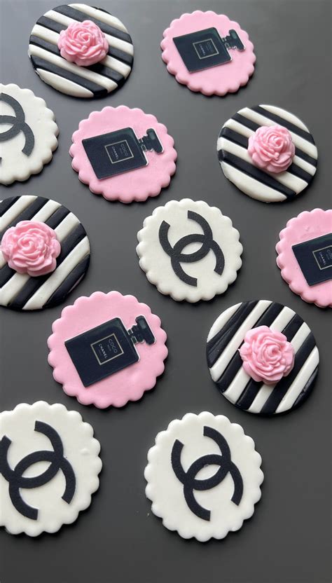 Chanel cupcake toppers